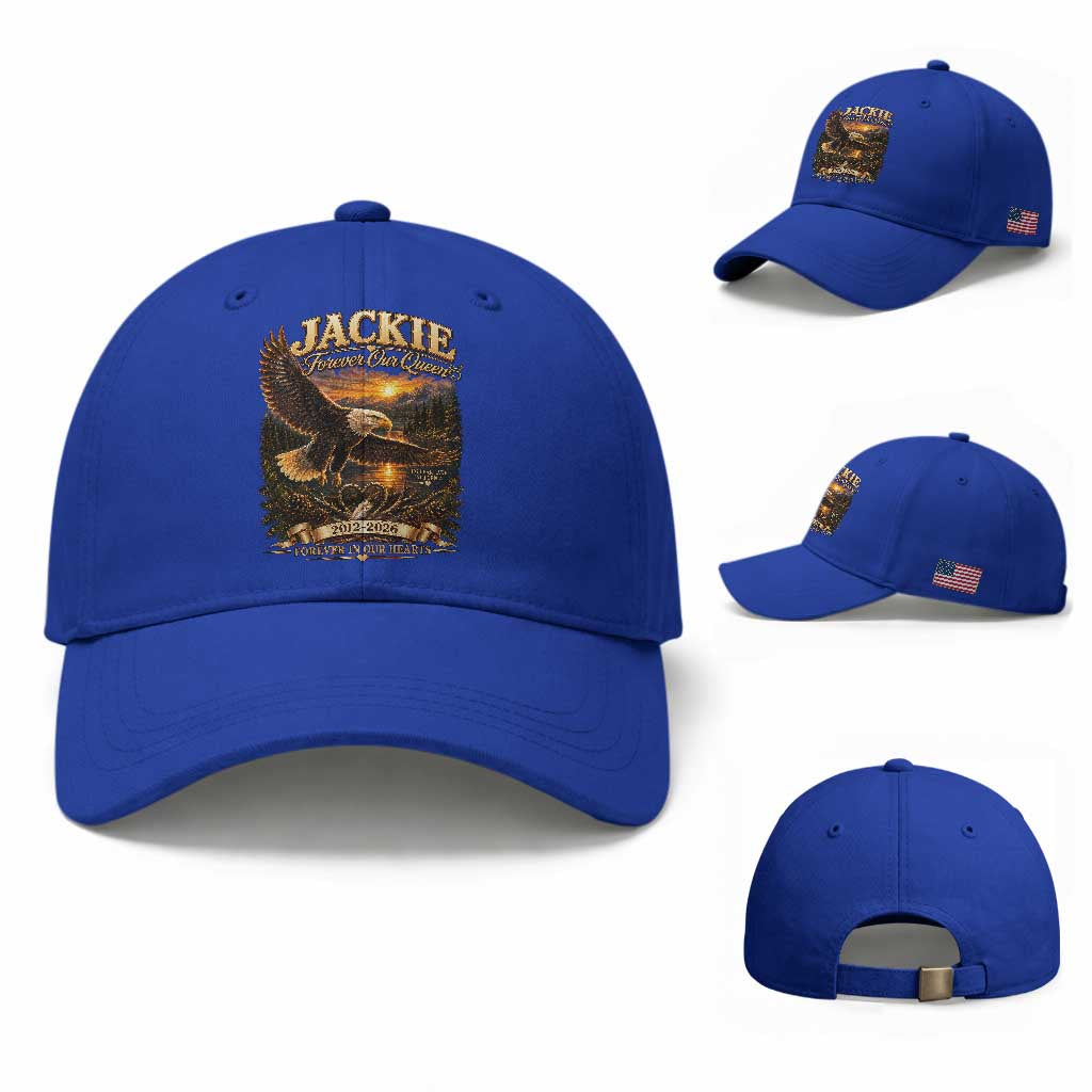 Jackie The Eagle Big Bear Lake California Baseball Cap Forever Our Queen And In Our Hearts Wildlife Supports TS11 Baseball Cap Universal Fit Royal Blue Print Your Wear