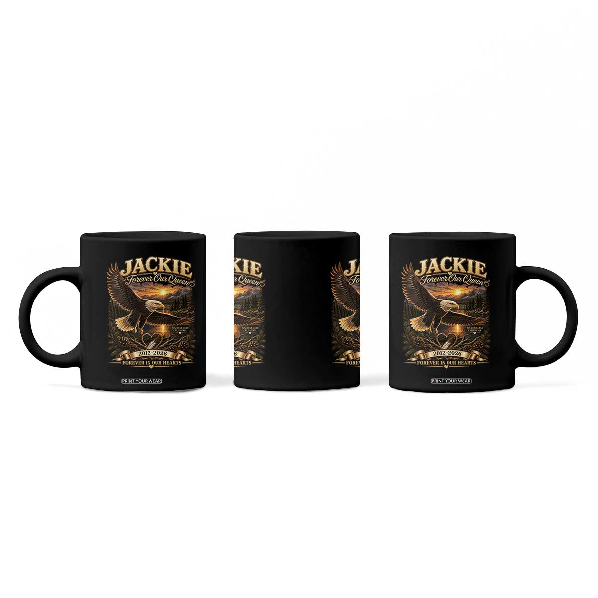 Jackie The Eagle Big Bear Lake California Coffee Mug Forever Our Queen And In Our Hearts Wildlife Supports TS11 Print Your Wear