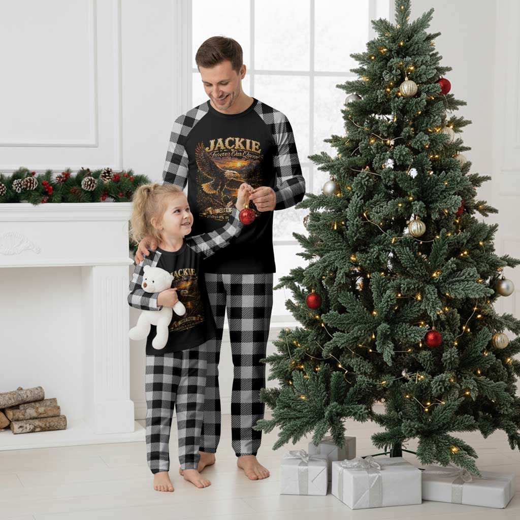 Jackie The Eagle Big Bear Lake California Plaid Pajama Set Forever Our Queen And In Our Hearts Wildlife Supports TS11 White Plaid Print Your Wear