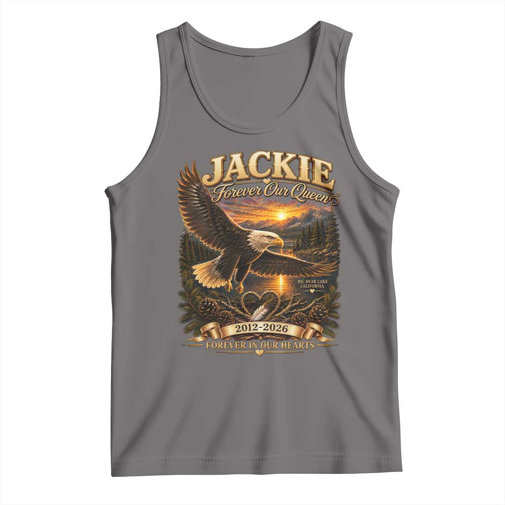 Jackie The Eagle Big Bear Lake California Tank Top Forever Our Queen And In Our Hearts Wildlife Supports TS11 Deep Heather Print Your Wear