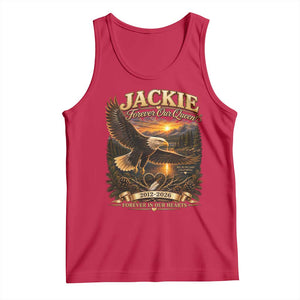 Jackie The Eagle Big Bear Lake California Tank Top Forever Our Queen And In Our Hearts Wildlife Supports TS11 Red Print Your Wear