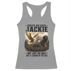 Jackie Bald Eagle Racerback Tank Top Forever Our Queen Not Just An Eagle But A Legend In The Sky TS11 Sport Gray Print Your Wear