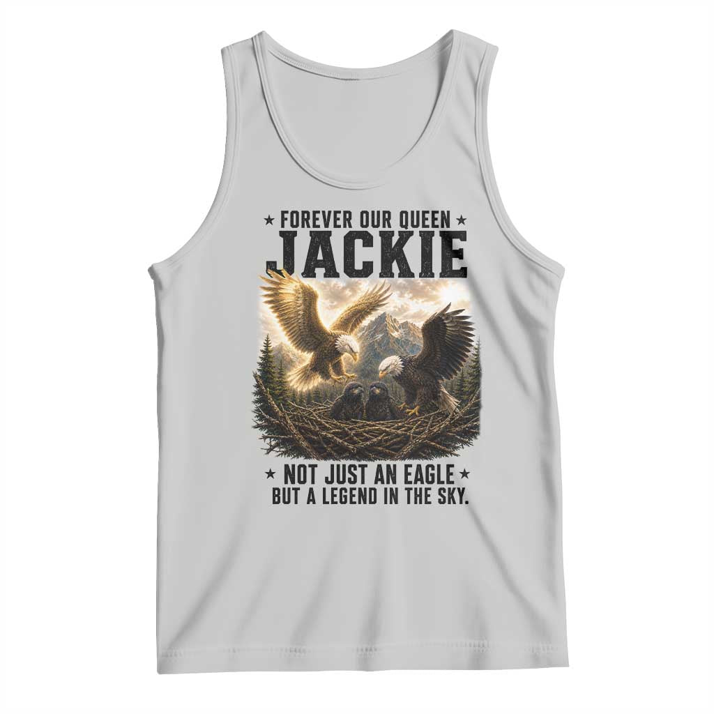 Jackie Bald Eagle Tank Top Forever Our Queen Not Just An Eagle But A Legend In The Sky TS11 Ash Print Your Wear