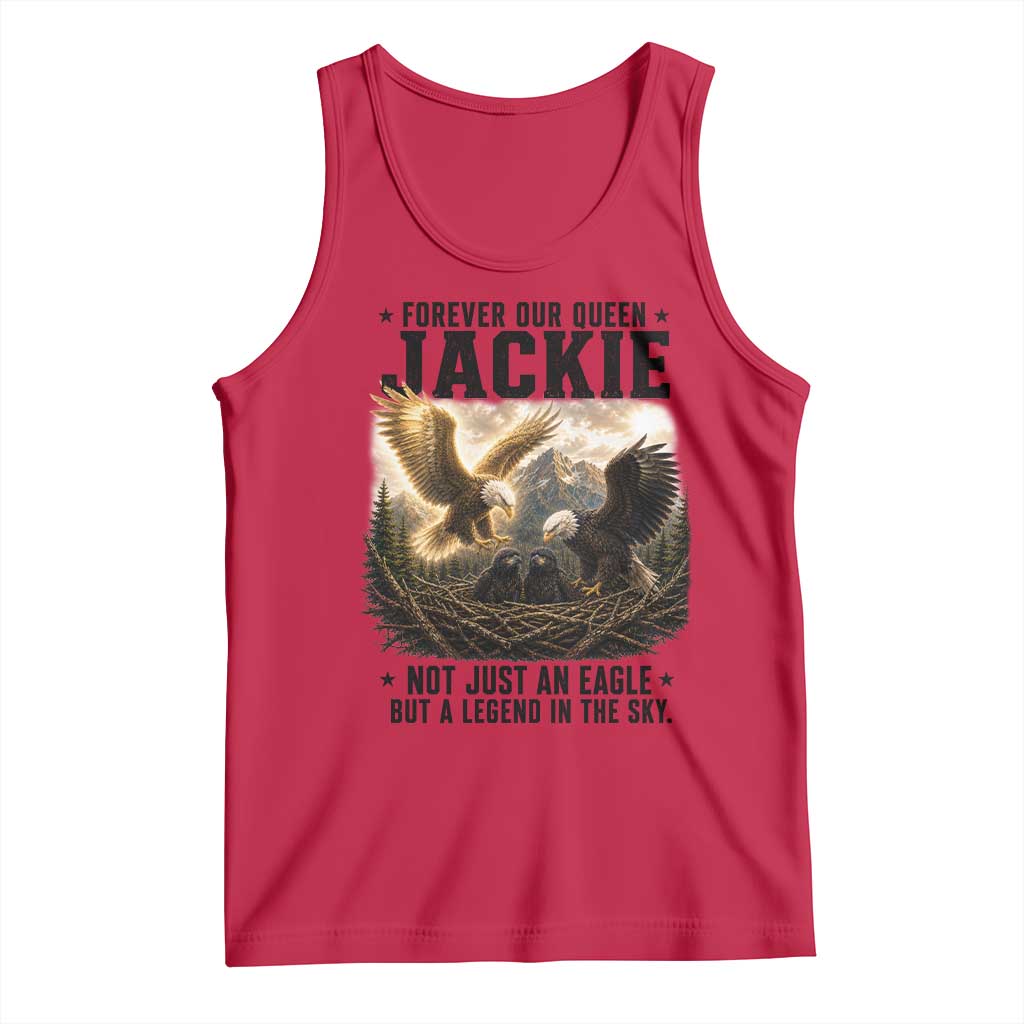 Jackie Bald Eagle Tank Top Forever Our Queen Not Just An Eagle But A Legend In The Sky TS11 Red Print Your Wear
