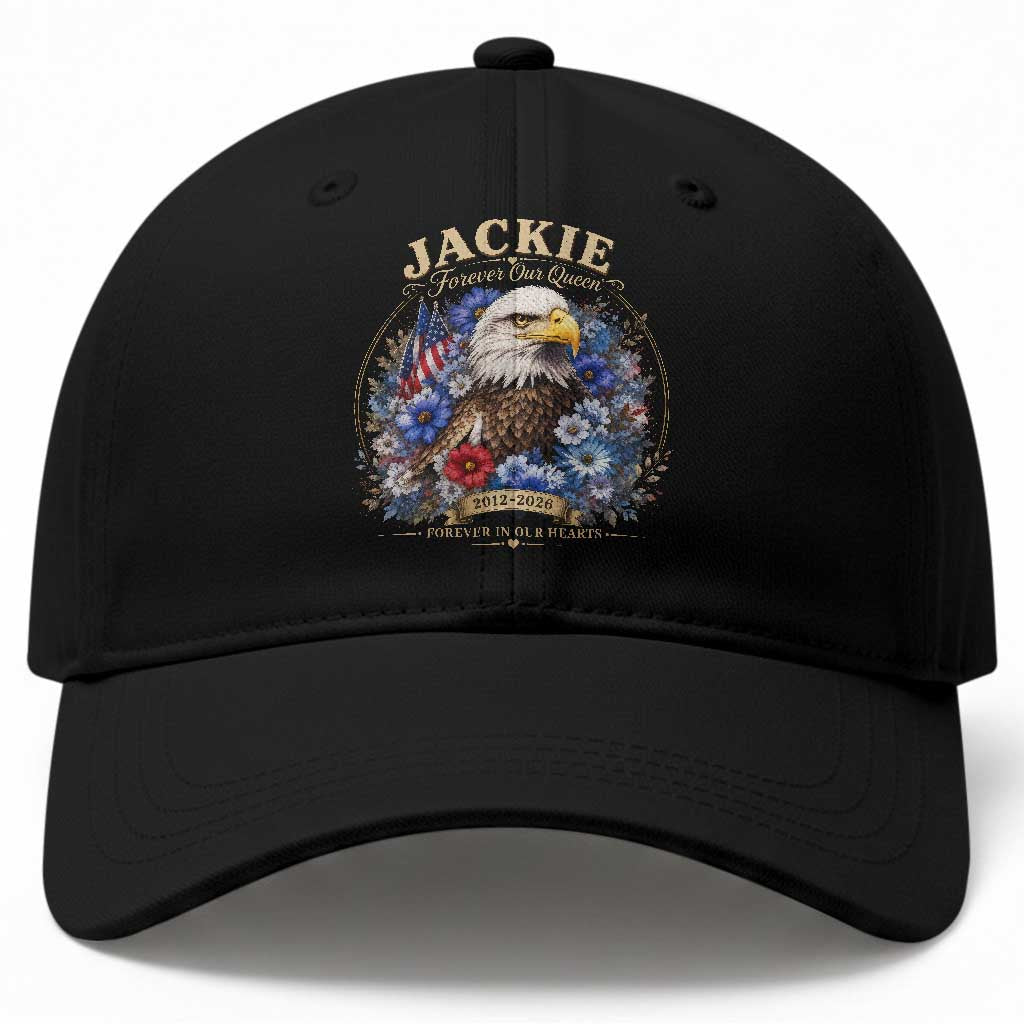 Jackie Bald Eagle Baseball Cap Forever Our Queen And In Our Hearts USA Floral TS11 Print Your Wear