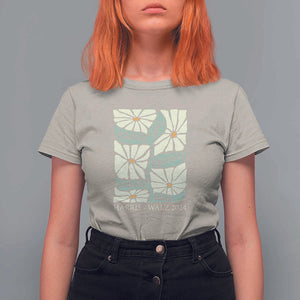 Harris Walz 2024 T Shirt For Women Peace Love Equality Diversity Hope Hand Drawn Flower TS11 Sand Print Your Wear