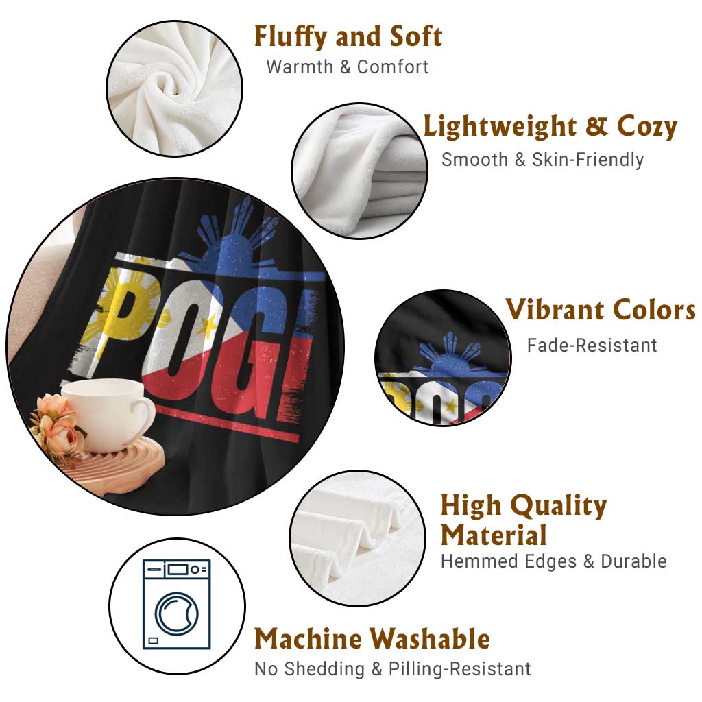 Pogi Filipino Slang Filipino Flag Pinoy Sun And Star Throw Blanket TS11 Print Your Wear
