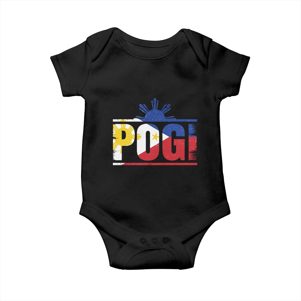 Pogi Filipino Slang Filipino Flag Pinoy Sun And Star Baby Onesie TS11 Black Print Your Wear