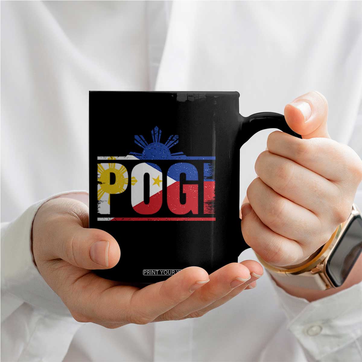 Pogi Filipino Slang Filipino Flag Pinoy Sun And Star Coffee Mug TS11 Print Your Wear