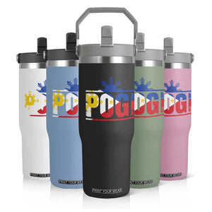 Pogi Filipino Slang Filipino Flag Pinoy Sun And Star Flip Straw Tumbler TS11 Print Your Wear