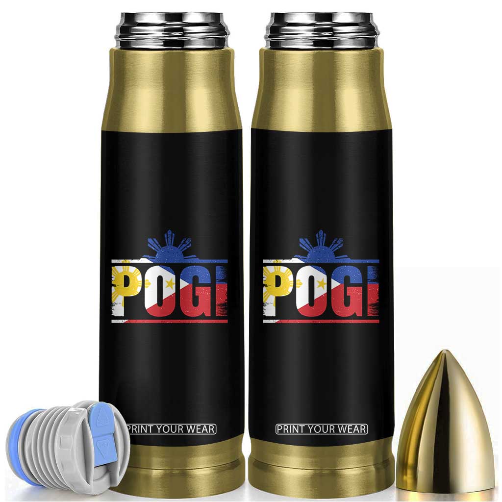 Pogi Filipino Slang Filipino Flag Pinoy Sun And Star Bullet Tumbler TS11 Black Print Your Wear