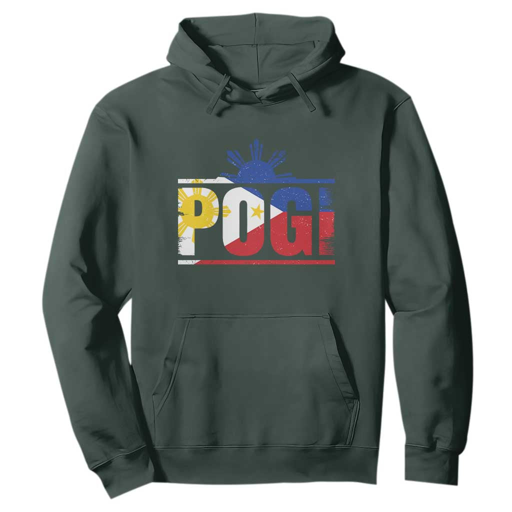Pogi Filipino Slang Filipino Flag Pinoy Sun And Star Hoodie TS11 Dark Forest Green Print Your Wear