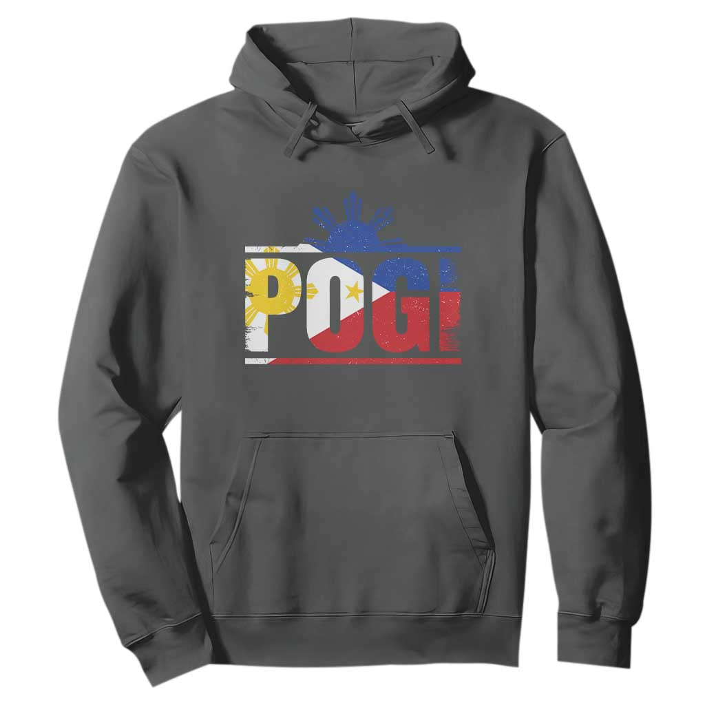 Pogi Filipino Slang Filipino Flag Pinoy Sun And Star Hoodie TS11 Dark Heather Print Your Wear