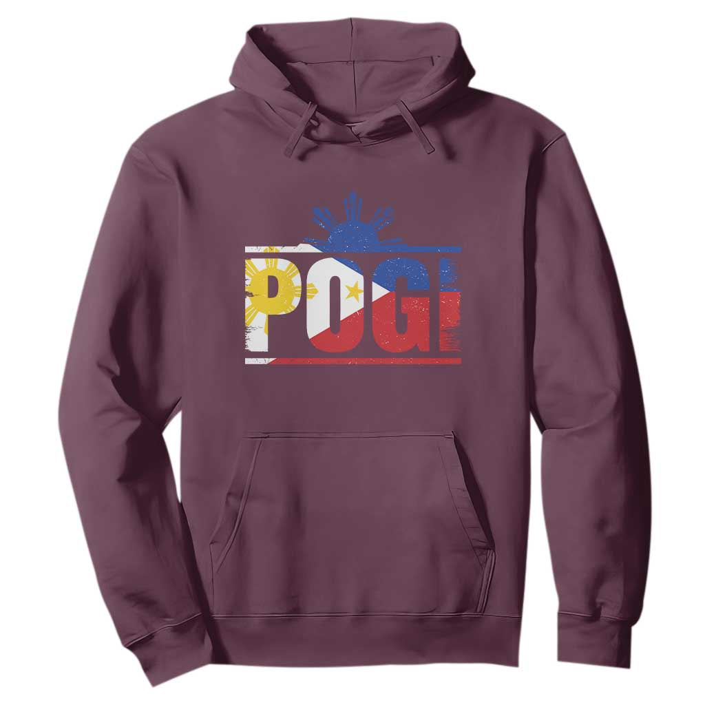 Pogi Filipino Slang Filipino Flag Pinoy Sun And Star Hoodie TS11 Maroon Print Your Wear