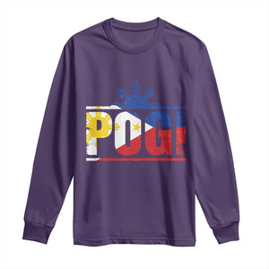 Pogi Filipino Slang Filipino Flag Pinoy Sun And Star Long Sleeve Shirt TS11 Purple Print Your Wear
