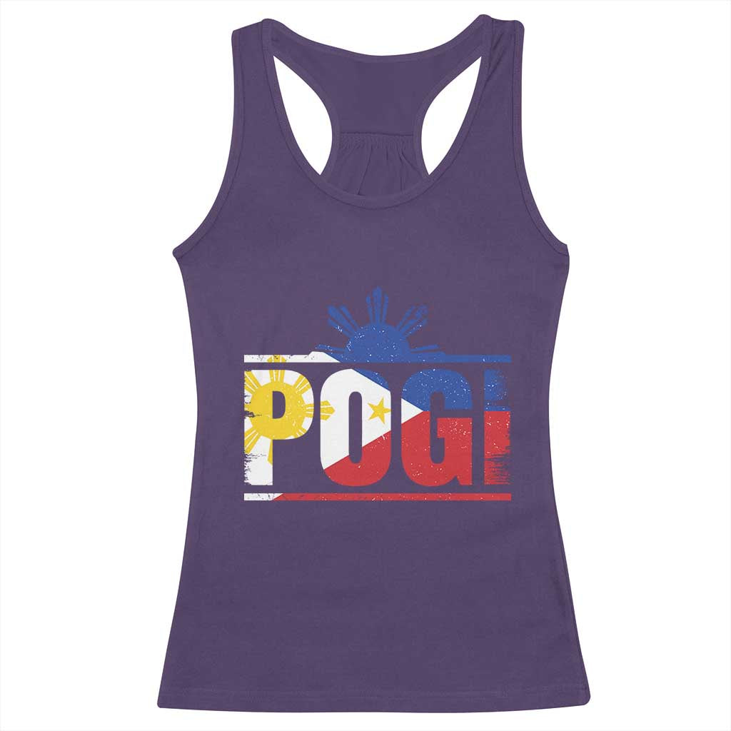 Pogi Filipino Slang Filipino Flag Pinoy Sun And Star Racerback Tank Top TS11 Purple Print Your Wear