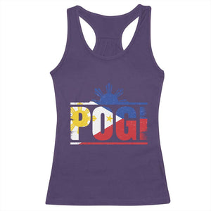 Pogi Filipino Slang Filipino Flag Pinoy Sun And Star Racerback Tank Top TS11 Purple Print Your Wear