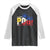 Pogi Filipino Slang Filipino Flag Pinoy Sun And Star Raglan Shirt TS11 Black White Print Your Wear