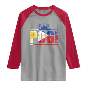 Pogi Filipino Slang Filipino Flag Pinoy Sun And Star Raglan Shirt TS11 Sport Gray Red Print Your Wear
