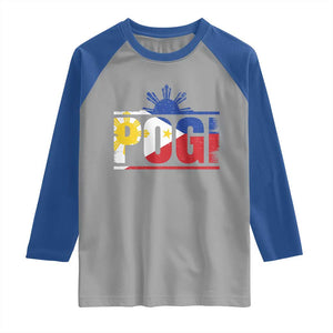 Pogi Filipino Slang Filipino Flag Pinoy Sun And Star Raglan Shirt TS11 Sport Gray Royal Print Your Wear