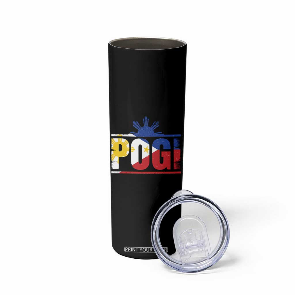 Pogi Filipino Slang Filipino Flag Pinoy Sun And Star Skinny Tumbler TS11 Print Your Wear