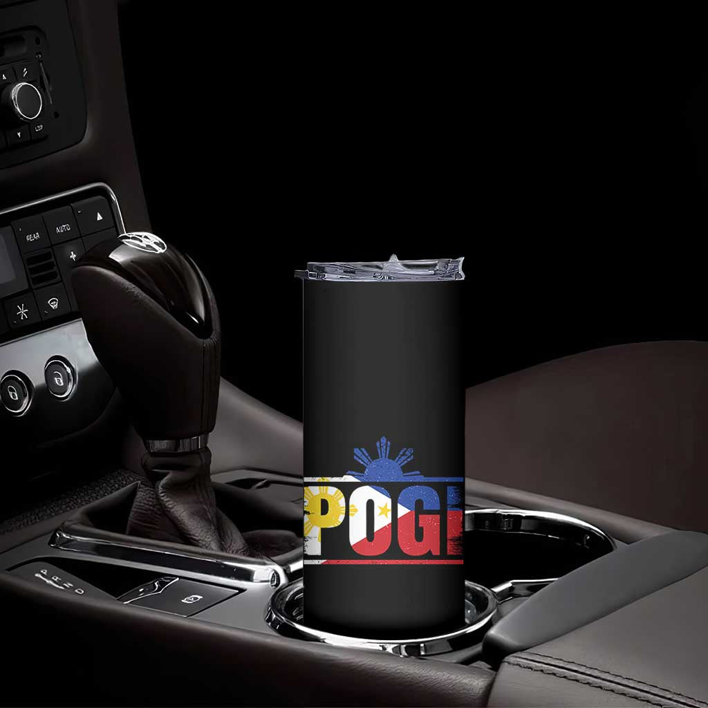 Pogi Filipino Slang Filipino Flag Pinoy Sun And Star Skinny Tumbler TS11 Print Your Wear