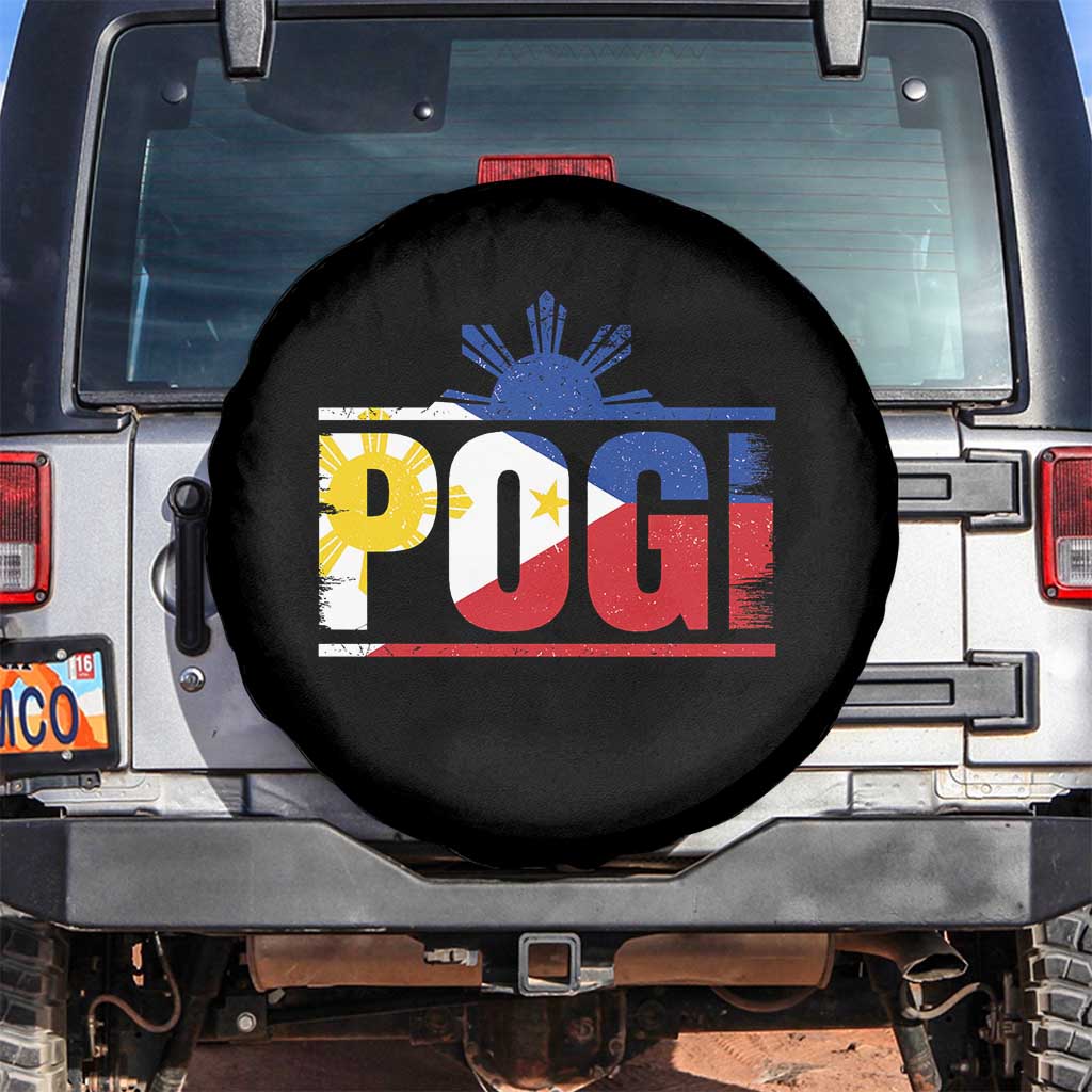 Pogi Filipino Slang Filipino Flag Pinoy Sun And Star Spare Tire Cover TS11 No hole Black Print Your Wear