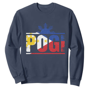 Pogi Filipino Slang Filipino Flag Pinoy Sun And Star Sweatshirt TS11 Navy Print Your Wear