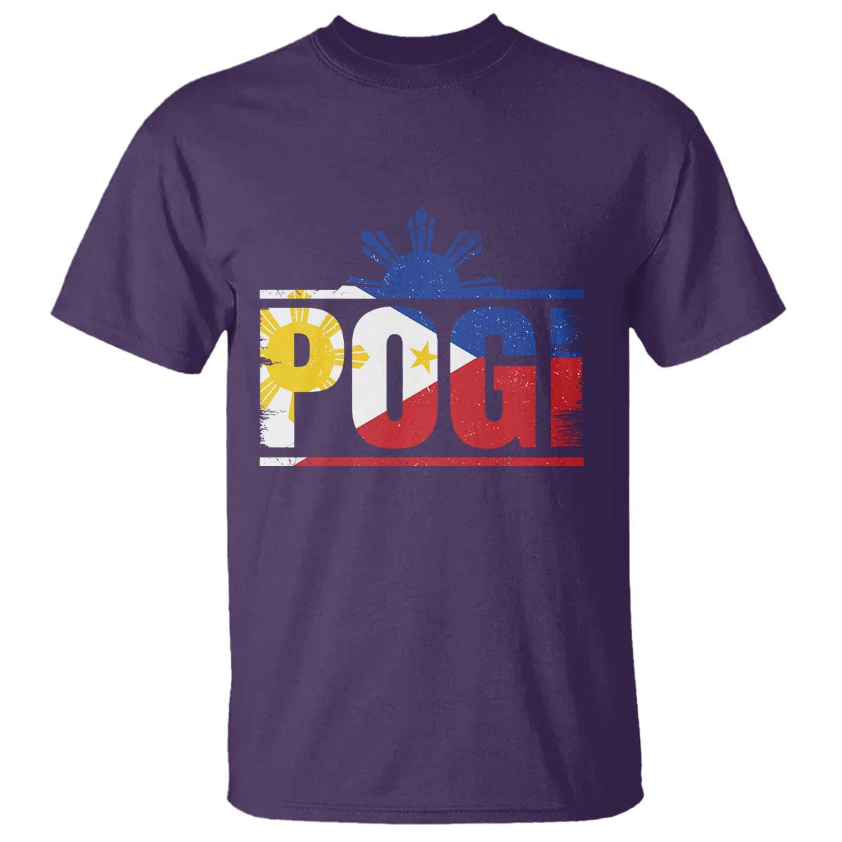 Pogi Filipino Slang Filipino Flag Pinoy Sun And Star T Shirt TS11 Purple Print Your Wear