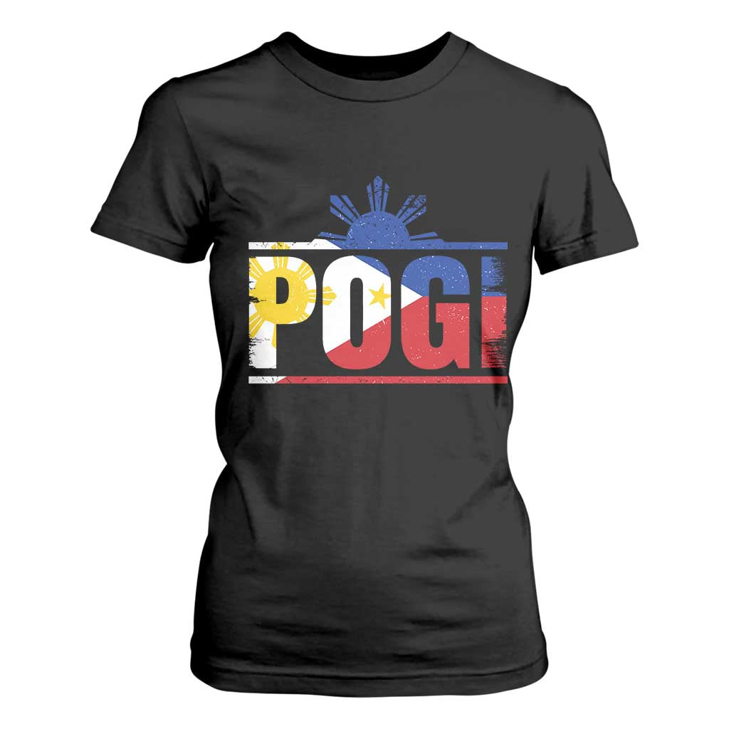 Pogi Filipino Slang Filipino Flag Pinoy Sun And Star T Shirt For Women TS11 Black Print Your Wear