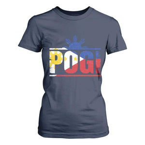 Pogi Filipino Slang Filipino Flag Pinoy Sun And Star T Shirt For Women TS11 Navy Print Your Wear