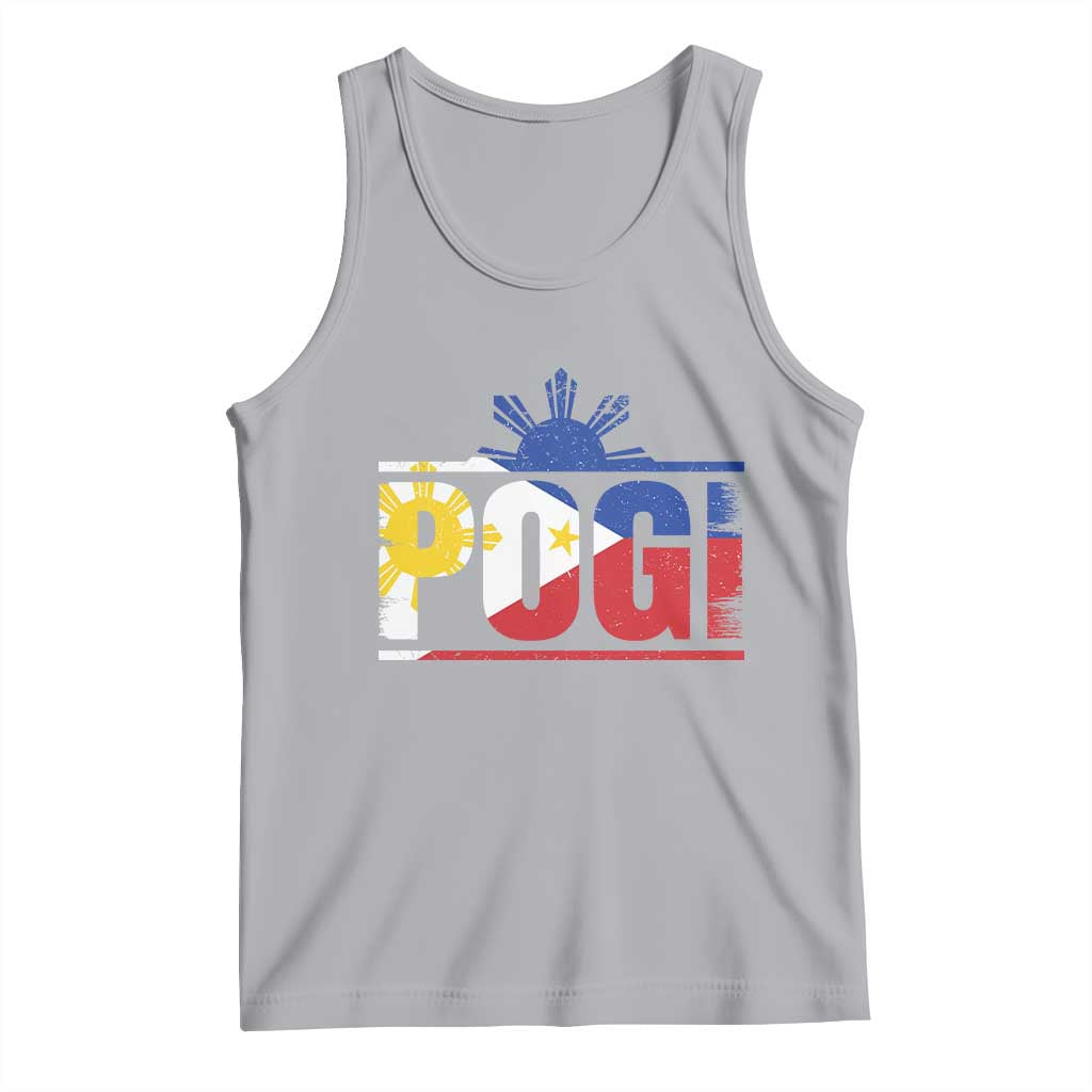 Pogi Filipino Slang Filipino Flag Pinoy Sun And Star Tank Top TS11 Athletic Heather Print Your Wear