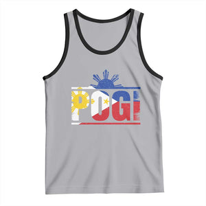 Pogi Filipino Slang Filipino Flag Pinoy Sun And Star Tank Top TS11 Athletic Heather Black Print Your Wear