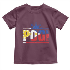 Pogi Filipino Slang Filipino Flag Pinoy Sun And Star Toddler T Shirt TS11 Maroon Print Your Wear