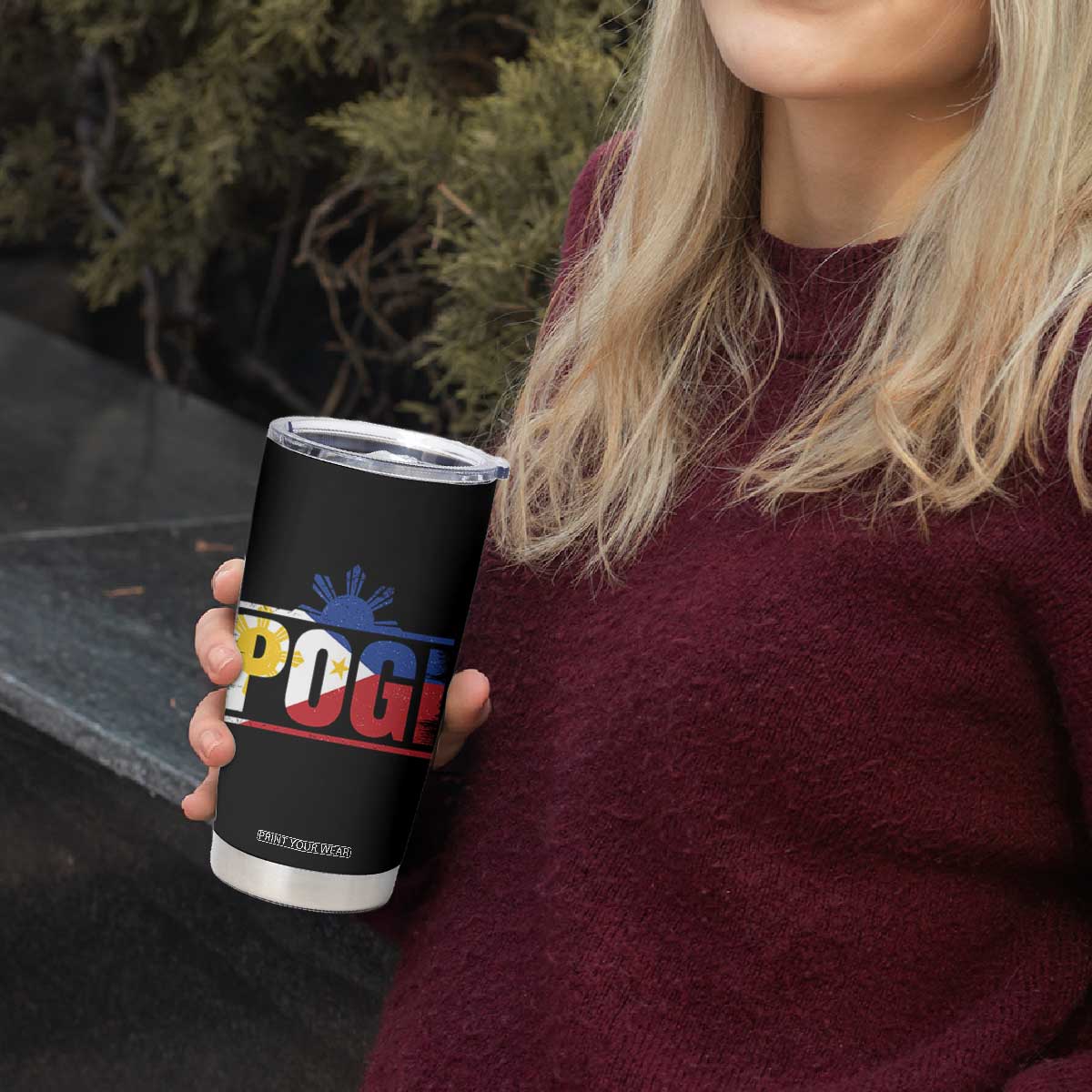 Pogi Filipino Slang Filipino Flag Pinoy Sun And Star Tumbler Cup TS11 Print Your Wear