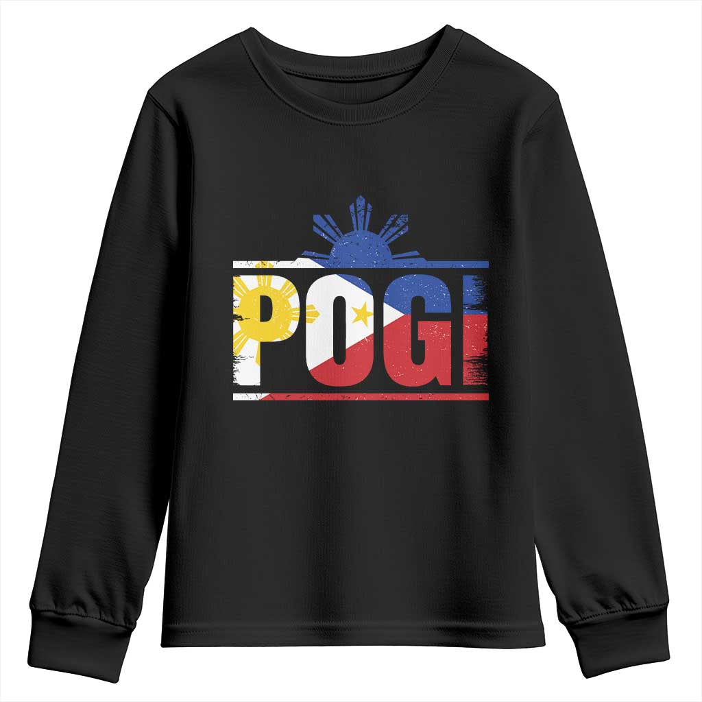 Pogi Filipino Slang Filipino Flag Pinoy Sun And Star Youth Sweatshirt TS11 Black Print Your Wear