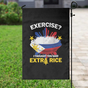 Funny Philippines Garden Flag Exercise I Thought You Said Extra Rice TS11 Print Your Wear