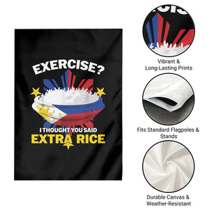 Funny Philippines Garden Flag Exercise I Thought You Said Extra Rice TS11 Print Your Wear