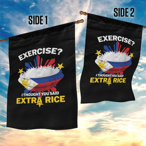 Funny Philippines Garden Flag Exercise I Thought You Said Extra Rice TS11 Print Your Wear
