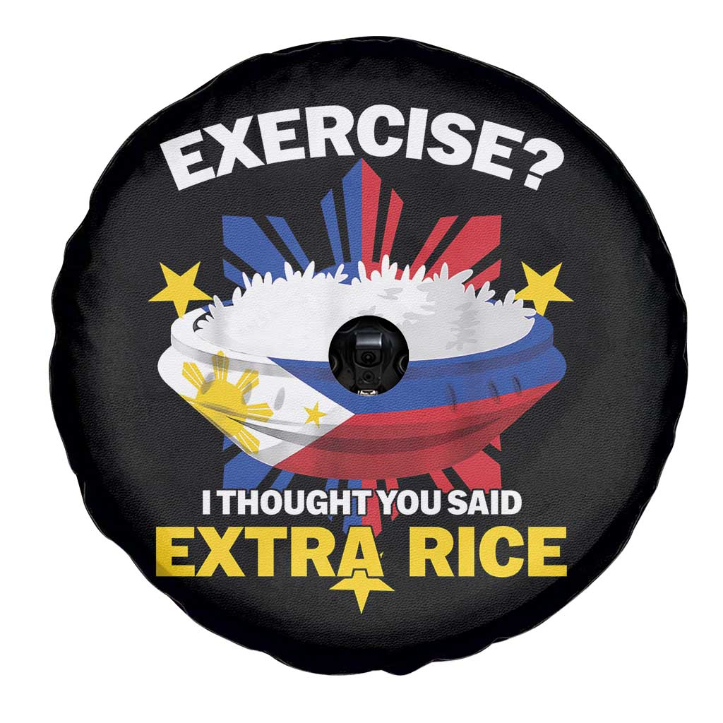 Funny Philippines Spare Tire Cover Exercise I Thought You Said Extra Rice TS11 Print Your Wear