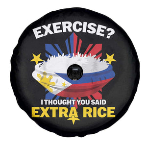 Funny Philippines Spare Tire Cover Exercise I Thought You Said Extra Rice TS11 Print Your Wear