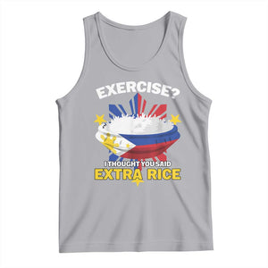 Funny Philippines Tank Top Exercise I Thought You Said Extra Rice TS11 Athletic Heather Print Your Wear