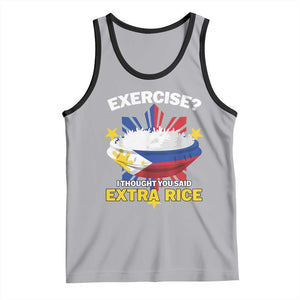 Funny Philippines Tank Top Exercise I Thought You Said Extra Rice TS11 Athletic Heather Black Print Your Wear