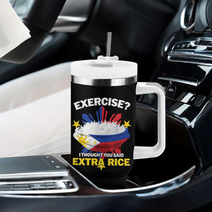 Funny Philippines Tumbler With Handle Exercise I Thought You Said Extra Rice TS11 Print Your Wear