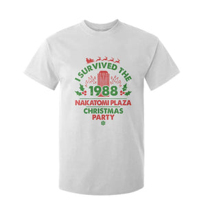 I Survived The 1988 Nakatomi Plaza Christmas Party T Shirt For Kid Vintage Mistletoe TS11 White Print Your Wear