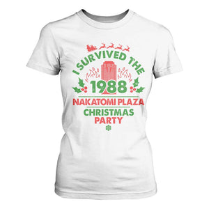 I Survived The 1988 Nakatomi Plaza Christmas Party T Shirt For Women Vintage Mistletoe TS11 White Print Your Wear