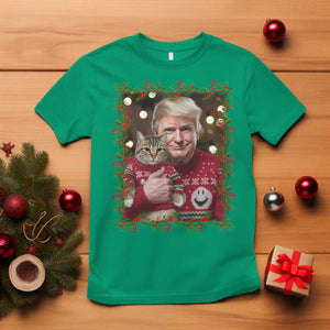 Funny Trump Cat Christmas Mistletoe T Shirt TS11 Irish Green Print Your Wear