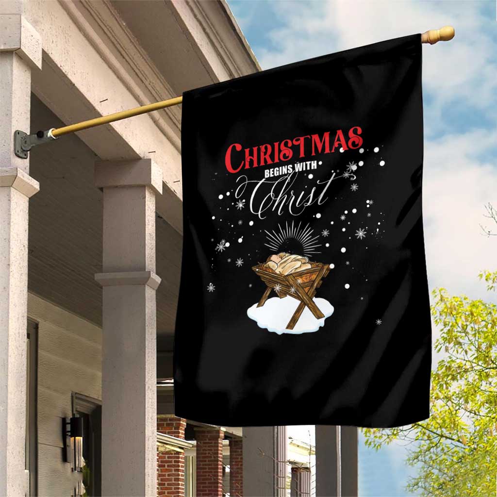 Christmas Begins With Christ Garden Flag Christian Christmas Jesus God TS11 Print Your Wear