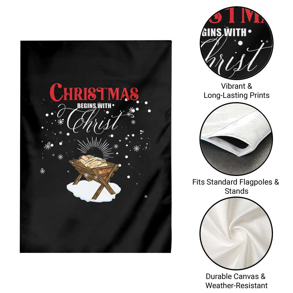 Christmas Begins With Christ Garden Flag Christian Christmas Jesus God TS11 Print Your Wear