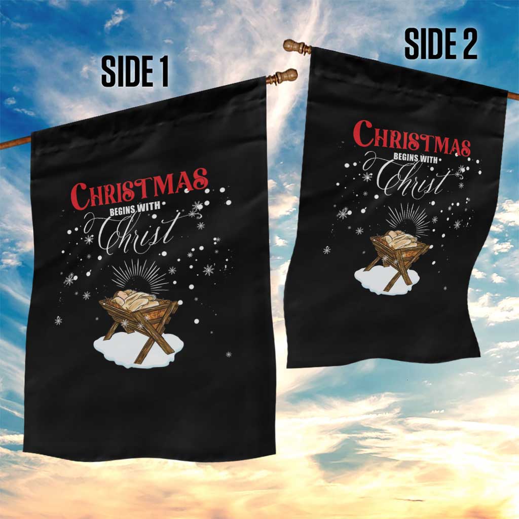 Christmas Begins With Christ Garden Flag Christian Christmas Jesus God TS11 Print Your Wear